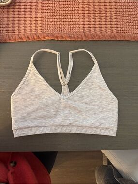 Skatie Zero Sports Bra in Limited Run Heather Grey color, size M, soft & comfy.